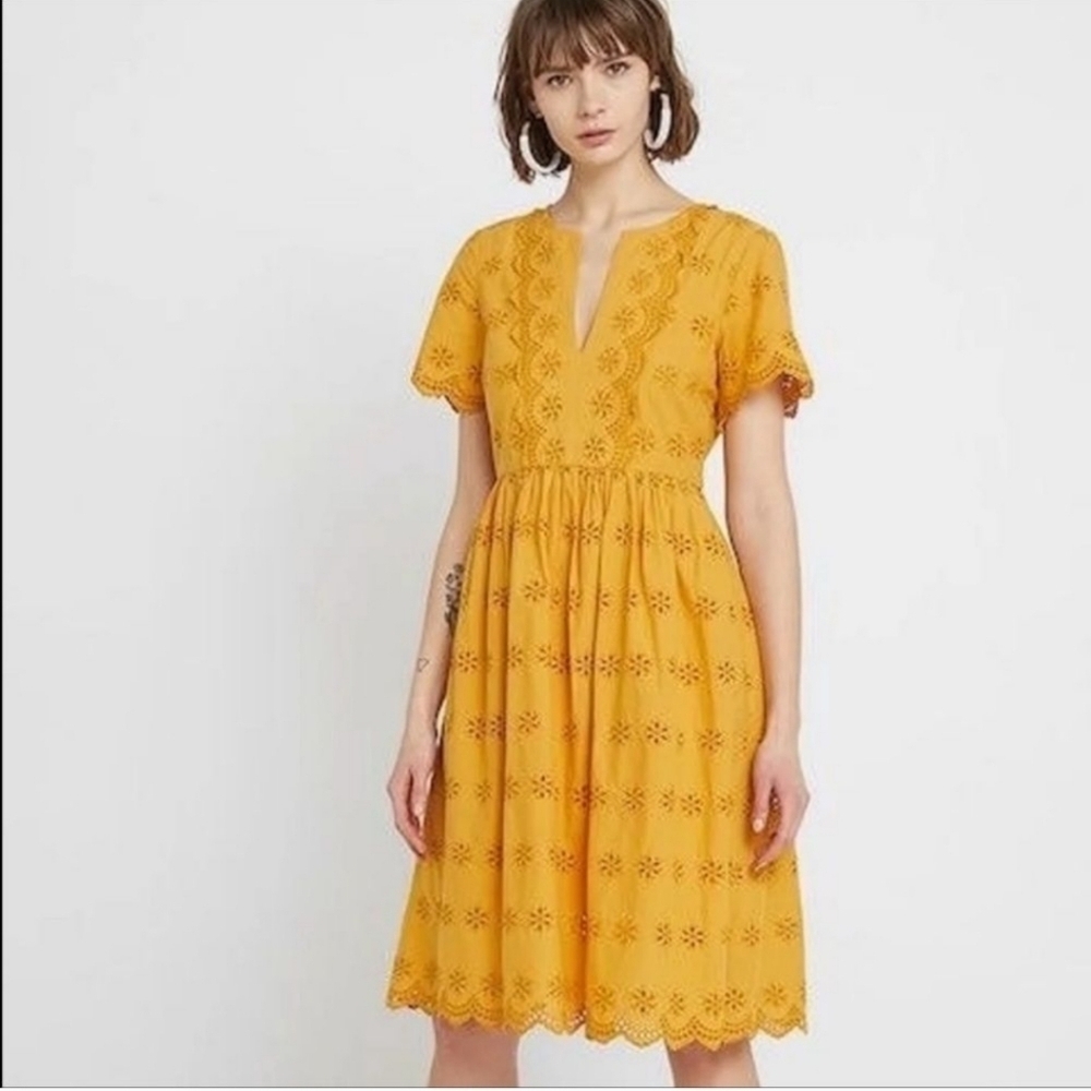 Madewell Yellow Midi Dress